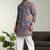 Men's stylish rayon silk sequins position embroidery kurta pant set
