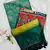 Green Printed Zari Lining Stripe Border Work Art Silk Saree
