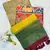 Olive Printed Zari Lining Stripe Border Work Art Silk Saree