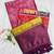 Wine Color Printed zari lining stripe border Work silk Saree