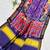 Purple Color Printed zari lining stripe border Work silk Saree