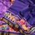 Purple Color Printed zari lining stripe border Work silk Saree