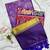 Purple Color Printed zari lining stripe border Work silk Saree