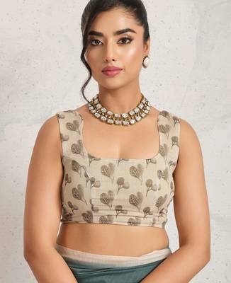Green kalamkari print chiffon ethnic causal waer saree with blouse 5