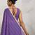 Purple solid colour cotton silk ethnic causal wear saree with blouse