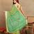 Mirchi fashion block print georgette saree with unstitched blouse piece (green)