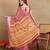 Mirchi fashion block print georgette saree with unstitched blouse piece (pink)