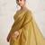 Yellow ikat  georgette ethnic causal wear saree with blouse
