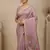 Lavender Color Zari Weaving  cotton Saree