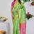 Subham woven design silk blend saree with unstitched blouse piece (green)