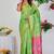 Subham woven design silk blend saree with unstitched blouse piece (green)