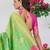 Subham woven design silk blend saree with unstitched blouse piece (green)