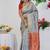 Subham woven design silk blend saree with unstitched blouse piece (grey)