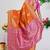 Subham woven design silk blend saree with unstitched blouse piece (orange)