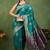Subham woven design silk blend saree with unstitched blouse piece (green)