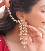 Tarangini timeless pachi kundan-pearl earchain