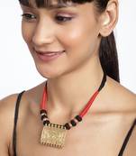 Gold-toned  red gold plated necklace