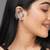 Premium brass coin earcuff with silver plating