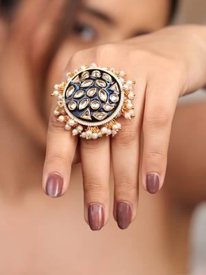 Eternal bloom meenakari ring 3