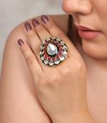 Regal ruby kundan ring