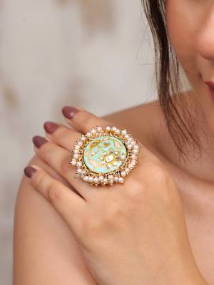 Pearled embrace ring 1