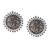 Dual-tone circular stud earrings