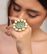 Royal bloom meenakari ring