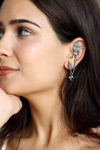 German silver kite quirky earcuffs