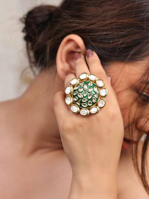 Royal bloom meenakari ring 3