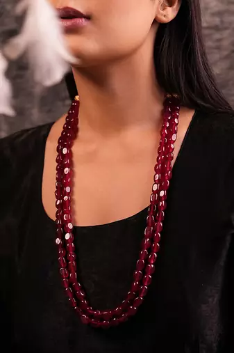 Ruby layered necklace