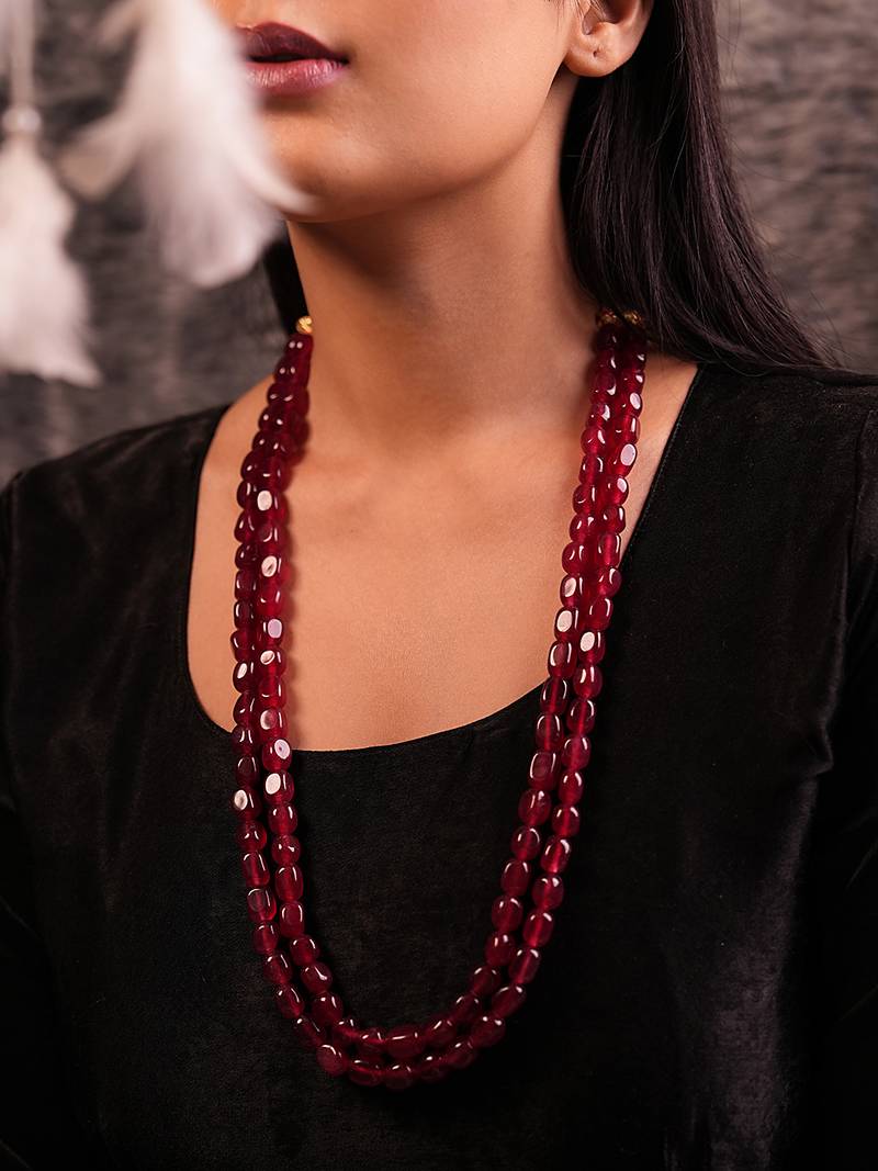 Ruby layered necklace