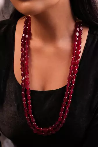Ruby layered necklace