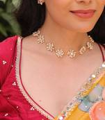Aranyika majestic lustral glow pachi kundan choker set