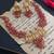 Golden laxmi rani wine beaded necklace set