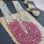 Dawn multi-strand long beaded necklace with pink glass stones