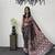 Black Ajarakh Print Real Mirror Crepe Silk Saree