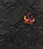 Black Color Diamond work Space Silk Saree