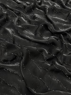 Black Color Diamond work Space Silk Saree 3
