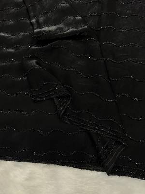 Black Color Diamond work Space Silk Saree 4