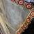 Fancy fabric party wear saree in cream with embroidery work & crystal stone work