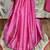 Fancy fabric party wear saree in pink with embroidery work & crystal stone work