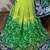 Soft premium net party wear saree in green with embroidery work & crystal stone work