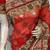 Pure georgette party wear saree in red with embroidery work & crystal stone work