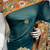 Mulberry silk wedding wear saree in green with embroidery work & crystal stone work