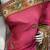 Mulberry silk wedding wear saree in pink with embroidery work & crystal stone work