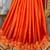 Shadow silk party wear saree in orange with embroidery work & crystal stone work