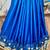 Shadow silk party wear saree in blue with embroidery work & crystal stone work