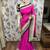 Georgette party wear saree in pink with embroidery work