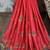 Pure silk wedding wear saree in red with embroidery work & handwork