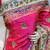 Pure silk wedding wear saree in pink with embroidery work & handwork